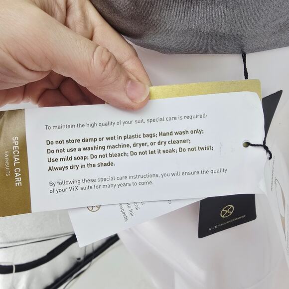 Vix Paula Hermanny Metallic Silver Bikini Top M New - Picture 7 of 12